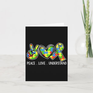 Accept Love Understand Autism Awareness Peace Love Card