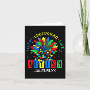 Accept Love Understand Autism Awareness Peace Love Card