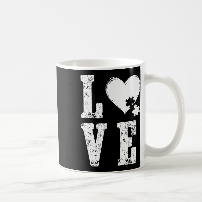 Accept Love Understand Autism Support Funny Autism Coffee Mug (Right)