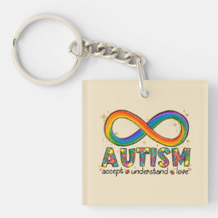 Accept Love Understand - Infinity Autism Awareness Key Ring