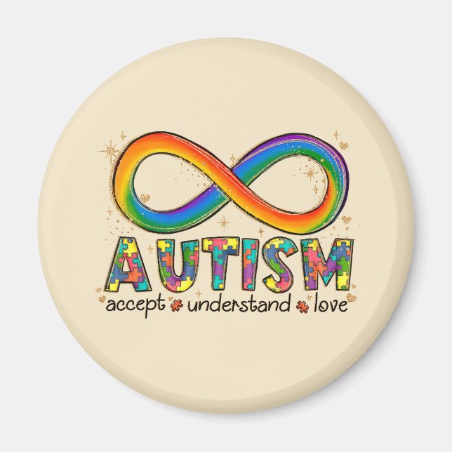 Accept Love Understand - Infinity Autism Awareness Magnet (Front)