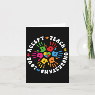 Accept Teach Understand Love April Autism Awarenes Card