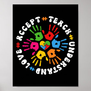 Accept Teach Understand Love April Autism Awarenes Poster