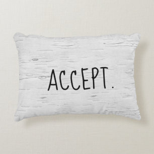 ACCEPT Text On Birch Tree Accent Pillow