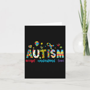 Accept Understand Autism Awareness Support For Kid Card