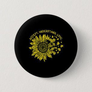 Accept Understand Autistic Kids Support Autism Awa 6 Cm Round Badge