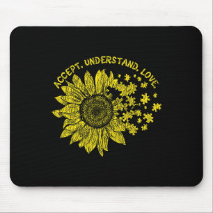Accept Understand Autistic Kids Support Autism Awa Mouse Pad