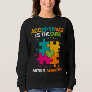 Accept Understand Autistic Kids Support Autism Awa Sweatshirt