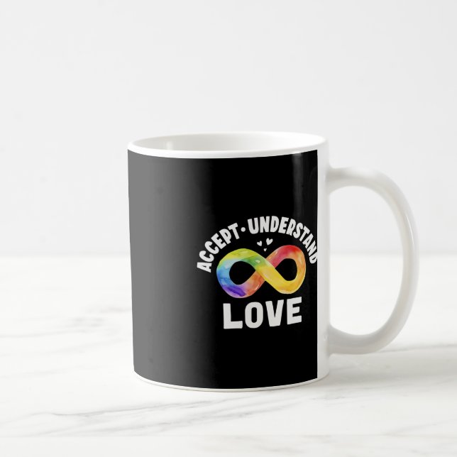 Accept Understand Love Autism Awareness ASD Infini Coffee Mug (Right)