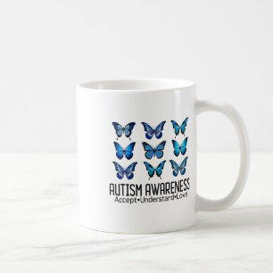 Accept Understand Love Autism Awareness Butterfly  Coffee Mug