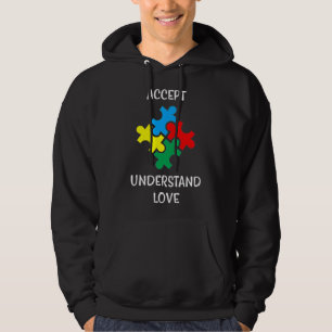 Accept Understand Love Autism Awareness Day Puzzle Hoodie