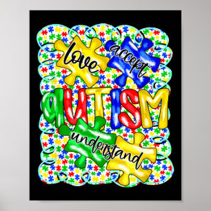 Accept understand love autism awareness poster
