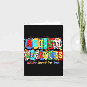 Accept understand love autism awareness puzzle men card
