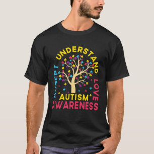 Accept Understand Love Autism Awareness Puzzle Tre T-Shirt
