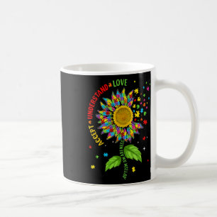 Accept Understand Love Autism Awareness Sunflower Coffee Mug