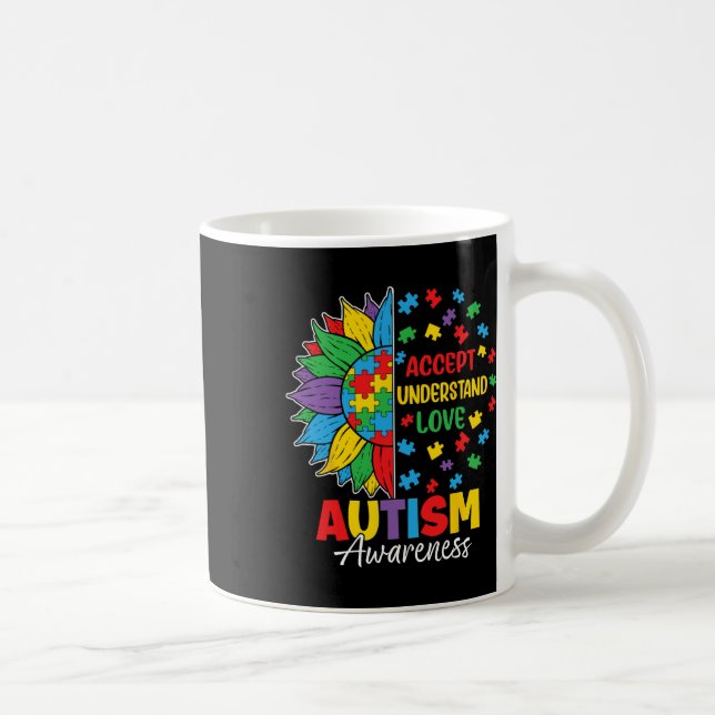 Accept Understand Love Autism Day  Coffee Mug (Right)