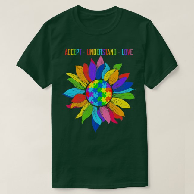 Accept Understand Love Autism T-Shirt (Design Front)