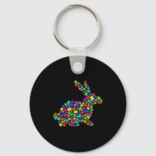 Accept Understand Love Bunny Autism Awareness East Key Ring