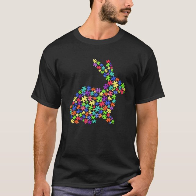 Accept Understand Love Bunny Autism Awareness East T-Shirt (Front)