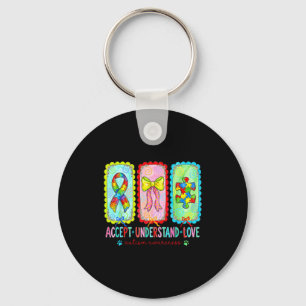Accept understand love coquette autism awareness key ring