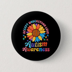 Accept Understand Love Funny Neurodiversity April 6 Cm Round Badge