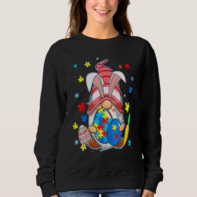 Accept Understand Love Gnome Autism Awareness East Sweatshirt (Front)
