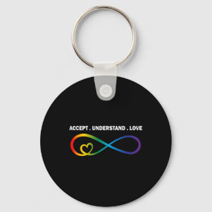 Accept Understand Love Neurodiversity Infinity Aut Key Ring