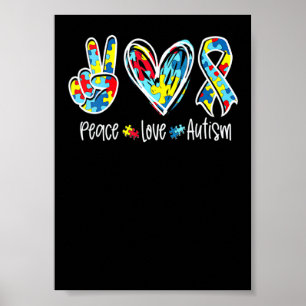 Accept Understand Love Puzzle Piece Autism Awarene Poster