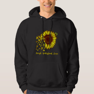 Accept Understand Love Sunflower Autism Awareness Hoodie