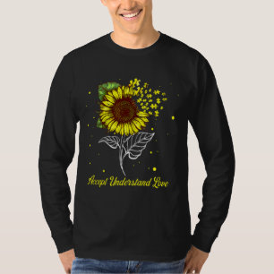 Accept Understand Love Sunflower Autism Awareness T-Shirt