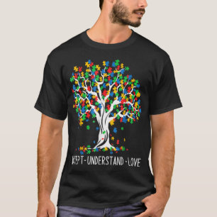 Accept Understand Love Tree Life Autism Awareness T-Shirt