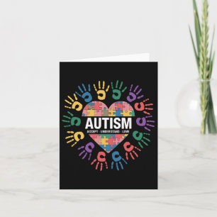 Acceptance And Love Embrace Autism Awareness  Card