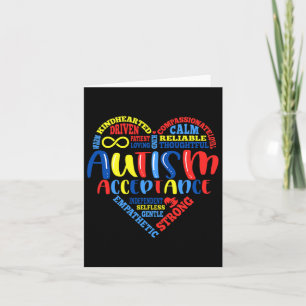 Acceptance Autism Awareness Month Support Puzzle P Card