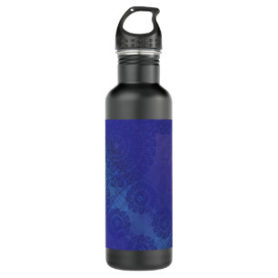 Acceptance   Blue Indigo Violet Boho Medallions 710 Ml Water Bottle