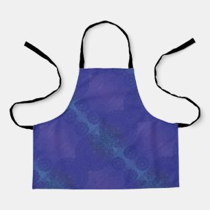 Acceptance   Blue Indigo Violet Boho Medallions Apron