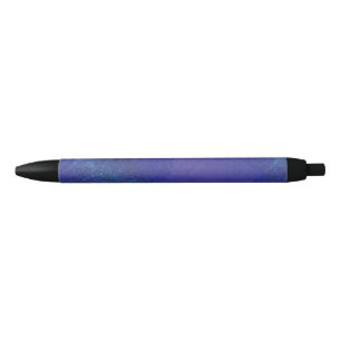 Acceptance Blue Indigo Violet Boho Medallions Black Ink Pen