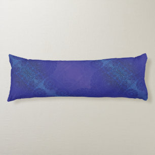 Acceptance   Blue Indigo Violet Boho Medallions Body Cushion