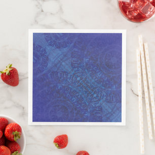 Acceptance   Blue Indigo Violet Boho Medallions Napkin