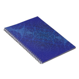 Acceptance   Blue Indigo Violet Boho Medallions Notebook