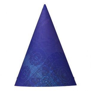 Acceptance   Blue Indigo Violet Boho Medallions Party Hat