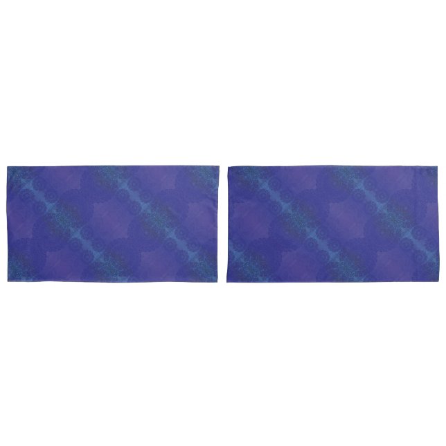Acceptance | Blue Indigo Violet Boho Medallions Pillowcase (Front-Set)