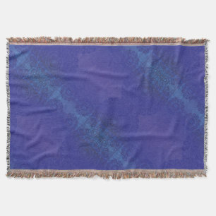 Acceptance   Blue Indigo Violet Boho Medallions Throw Blanket