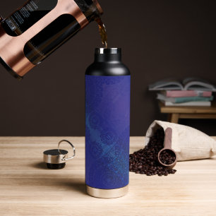 Acceptance Blue Indigo Violet Boho Medallions Water Bottle