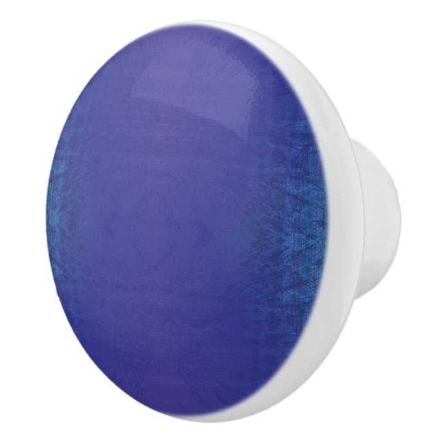 Acceptance | Blue Indigo Violet Shibori Pattern Ceramic Knob (Right)