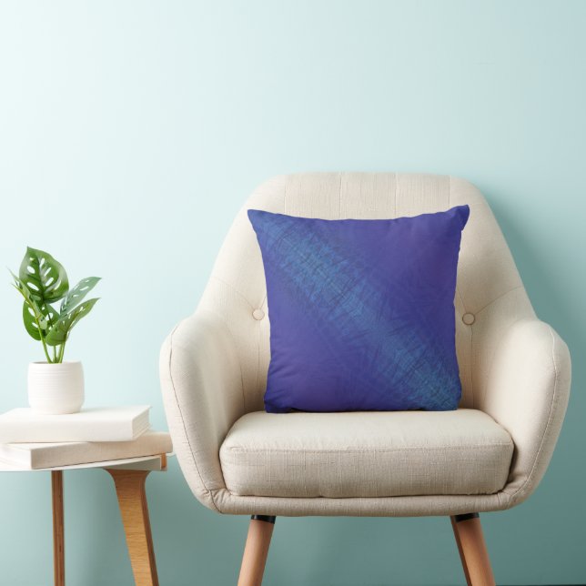 Acceptance | Blue Indigo Violet Shibori Pattern Cushion (Chair)