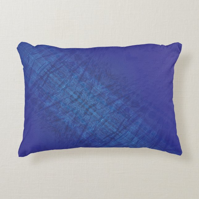 Acceptance | Blue Indigo Violet Shibori Pattern Decorative Cushion (Front)
