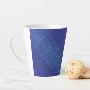 Acceptance   Blue Indigo Violet Shibori Pattern Latte Mug
