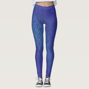 Acceptance   Blue Indigo Violet Shibori Pattern Leggings