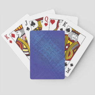 Acceptance   Blue Indigo Violet Shibori Pattern Playing Cards
