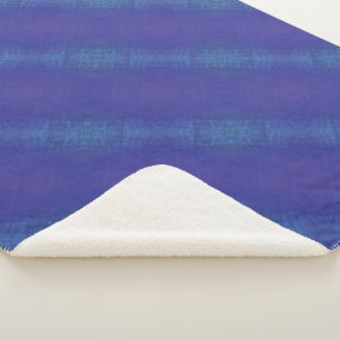 Acceptance   Blue Indigo Violet Shibori Pattern Sherpa Blanket